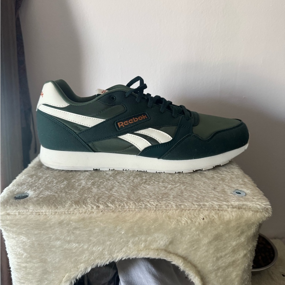 Reebok Green and White Sneakers